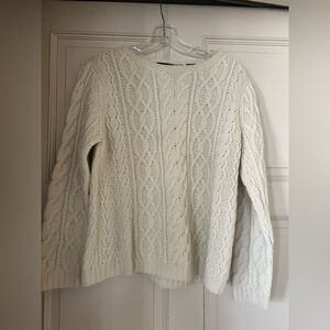 Easel Cream Cable Knit Sweater